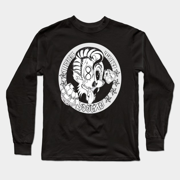 One eye handsome cat band Long Sleeve T-Shirt by Mckenna Paucek